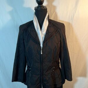 White House Black Market black 3/4 sleeve jacket size 6